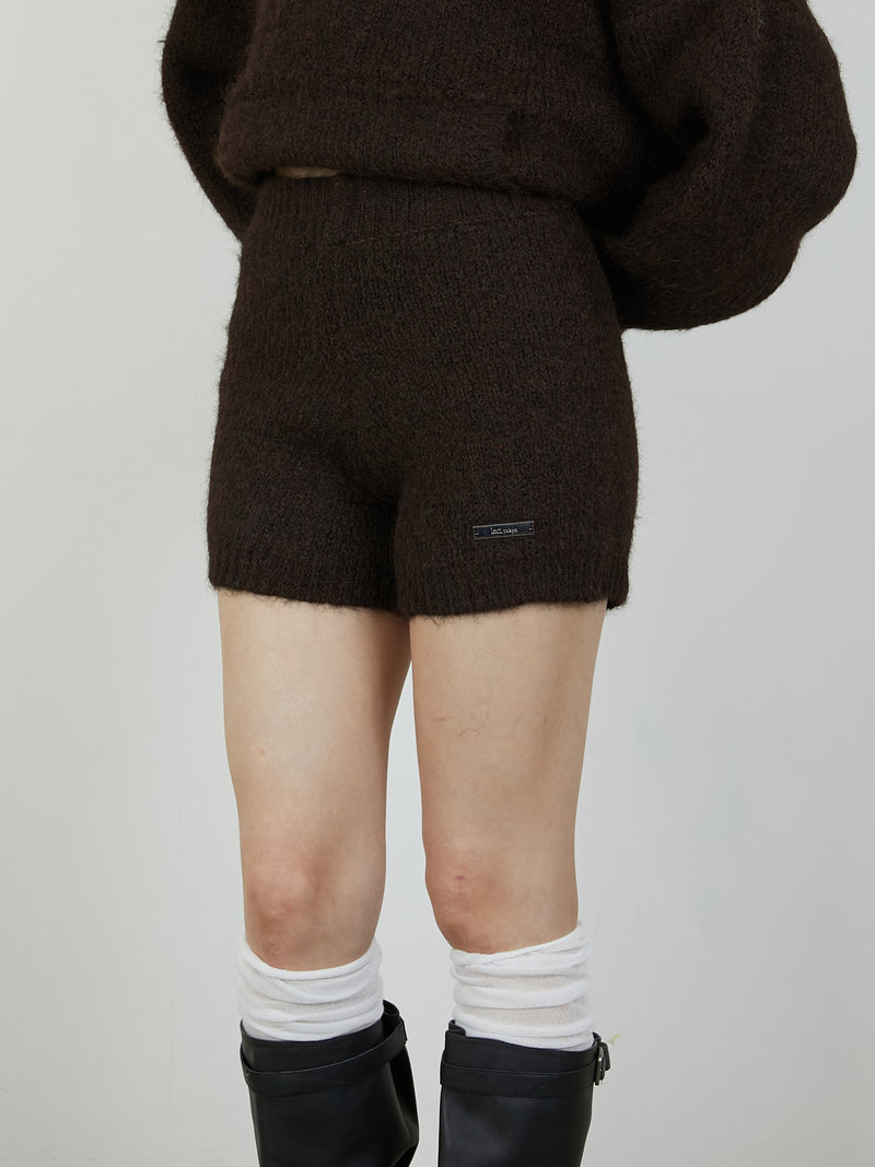 KNIT MINI BOTTOM / BROWN