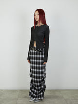 【Heart by led.】HOCK OPEN KNIT / BLACK