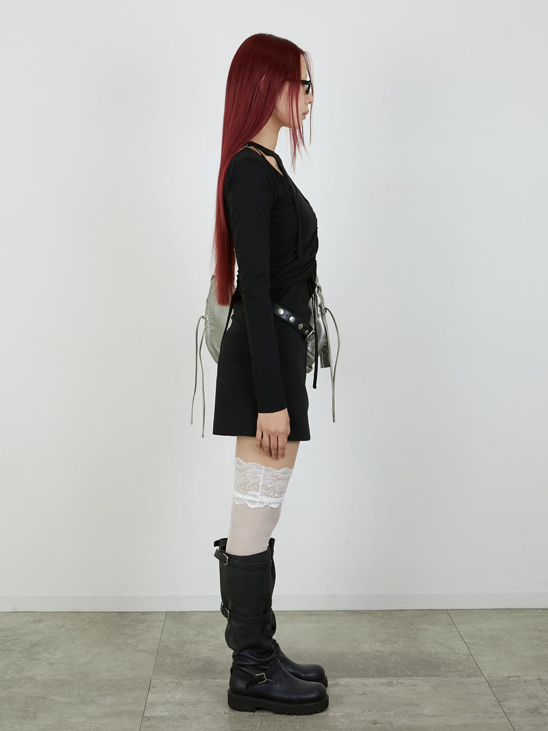 BUSTIER SET TOPS / BLACK