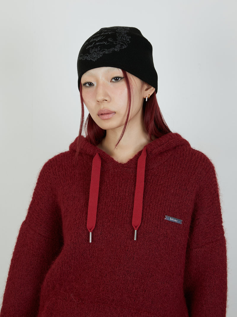 PRINT BEANIE / BLACK