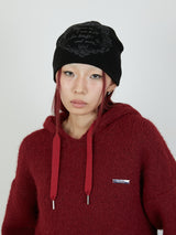 PRINT BEANIE / BLACK