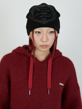 PRINT BEANIE / BLACK