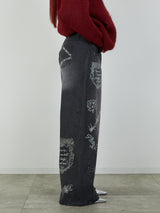 PRINT DENIM / BLACK