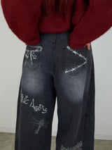 PRINT DENIM / BLACK