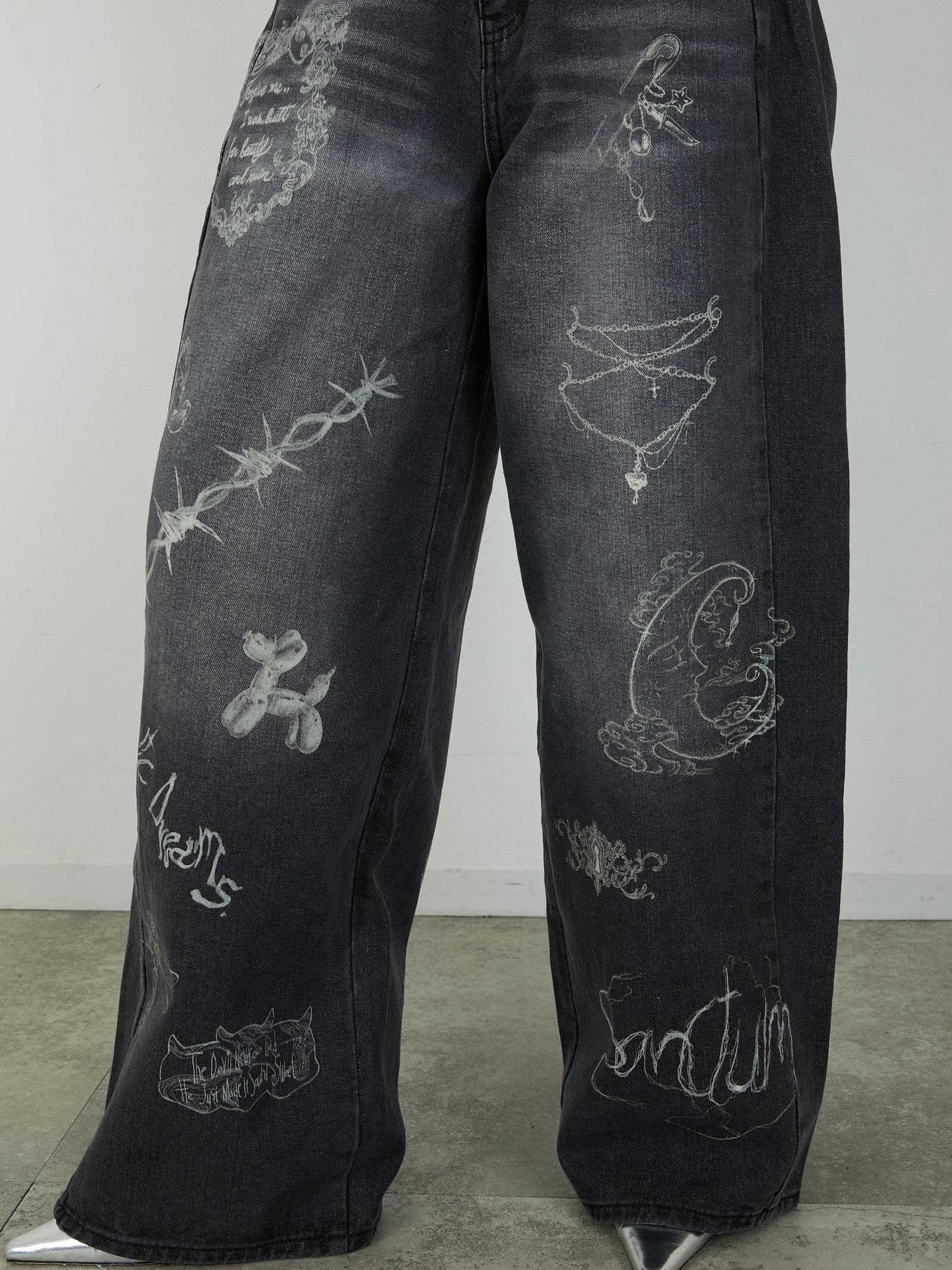 PRINT DENIM / BLACK – led-tokyo│レッドトーキョー