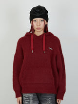 KNIT HOODIE / RED