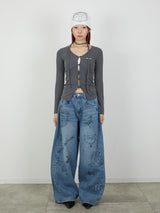 PRINT DENIM / BLUE