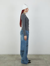 PRINT DENIM / BLUE