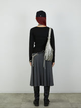 【Heart by led.】SIDE HOOK TOPS / BLACK