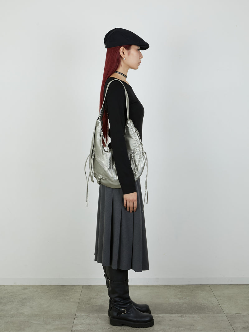 【Heart by led.】SIDE HOOK TOPS / BLACK