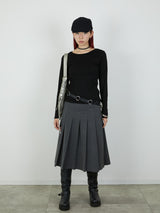 【Heart by led.】SIDE HOOK TOPS / BLACK