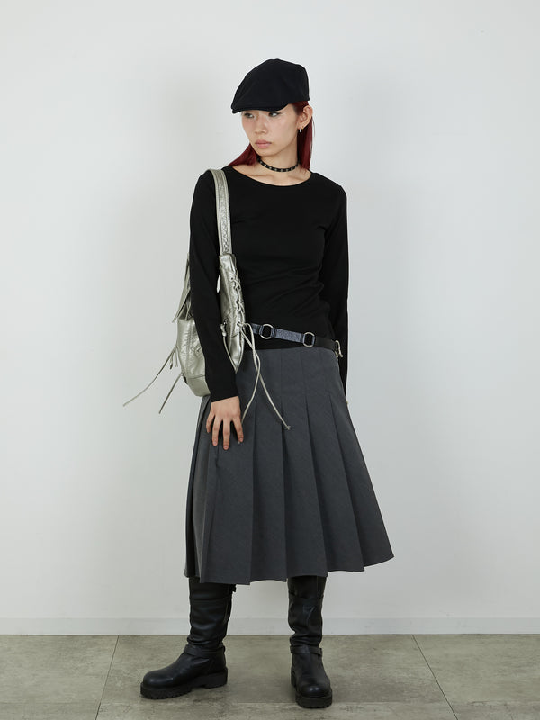 【Heart by led.】SIDE HOOK TOPS / BLACK