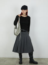 【Heart by led.】SIDE HOOK TOPS / BLACK