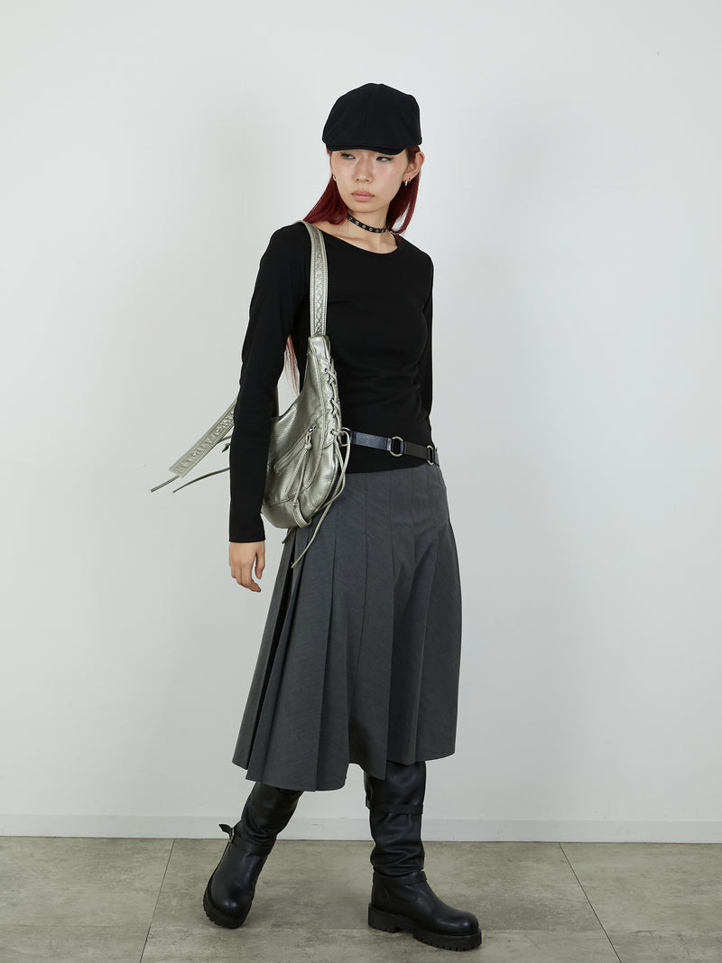 【Heart by led.】SIDE HOOK TOPS / BLACK