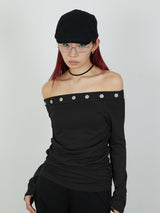 EYELET ONESHOUL / BLACK