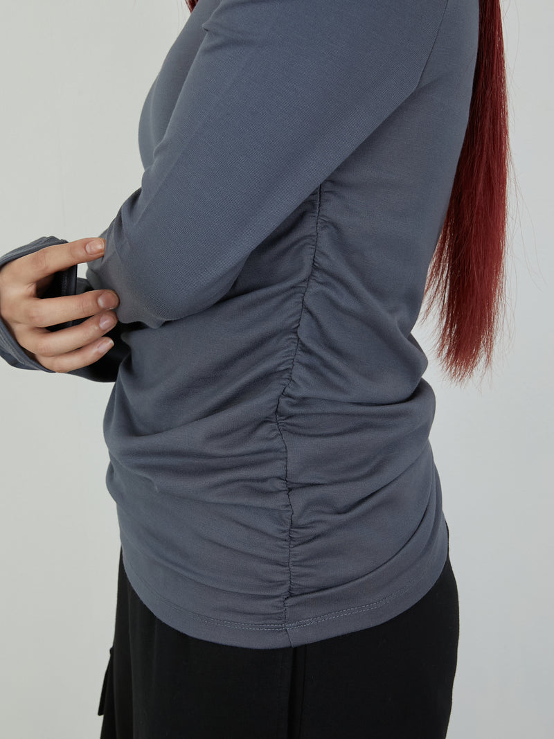 EYELET ONESHOUL / CHARCOAL GRAY