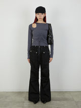 BUSTIER SET TOPS / CHARCOAL GRAY