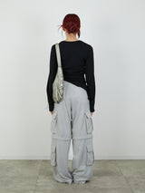 ZIP SWEAT CARGO PANTS / GRAY