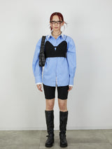 【Heart by led.】LAYERED LIKE SHIRT / BLUE