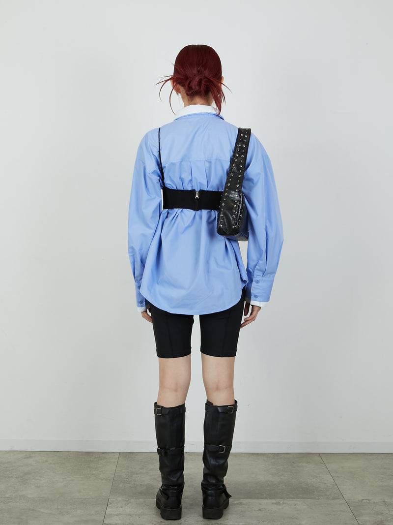 【Heart by led.】LAYERED LIKE SHIRT / BLUE