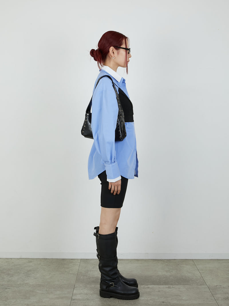 【Heart by led.】LAYERED LIKE SHIRT / BLUE