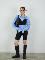 【Heart by led.】LAYERED LIKE SHIRT / BLUE