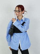 【Heart by led.】LAYERED LIKE SHIRT / BLUE