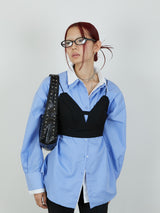 【Heart by led.】LAYERED LIKE SHIRT / BLUE