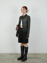 【Heart by led.】TUCK SHORT PANTS / BLACK