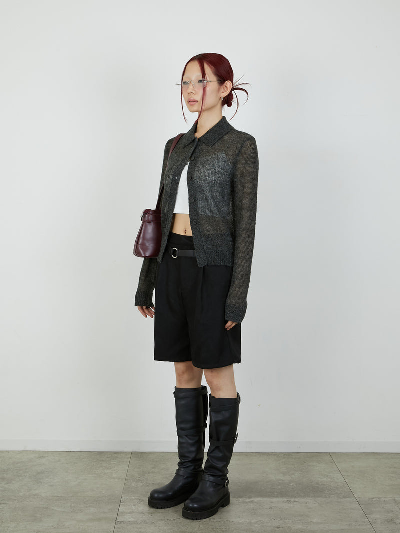 【Heart by led.】TUCK SHORT PANTS / BLACK