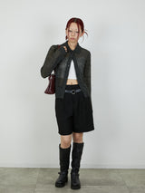 【Heart by led.】TUCK SHORT PANTS / BLACK