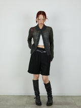 【Heart by led.】TUCK SHORT PANTS / BLACK