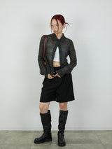 【Heart by led.】TUCK SHORT PANTS / BLACK
