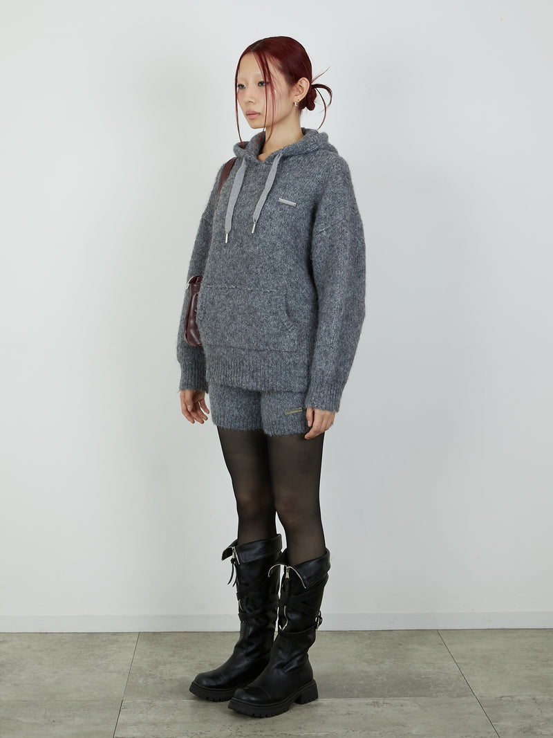 KNIT HOODIE / GRAY