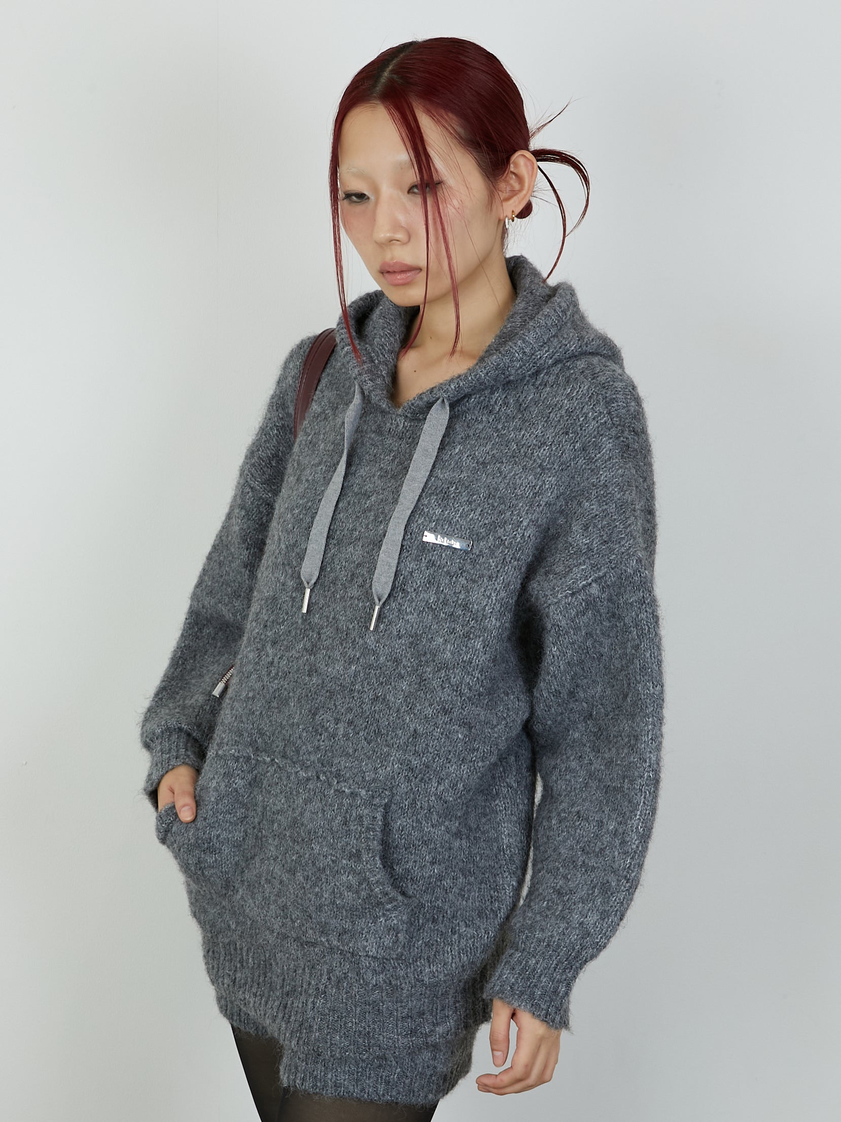 KNIT HOODIE / GRAY – led-tokyo│レッドトーキョー