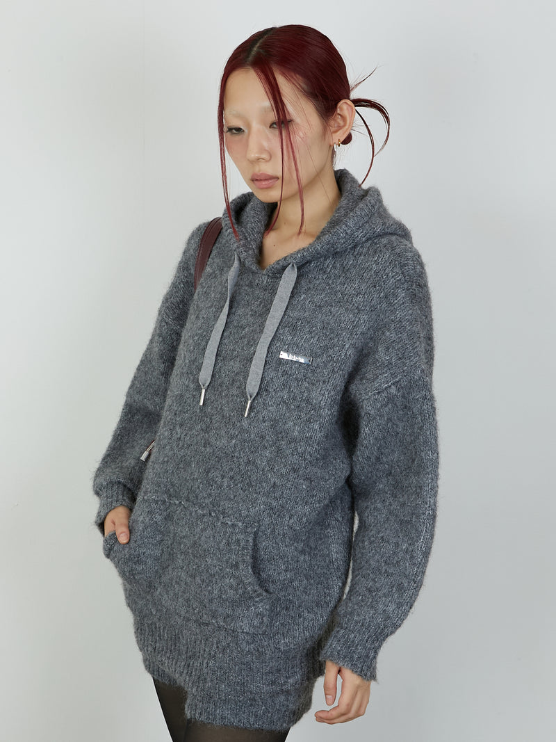 KNIT HOODIE / GRAY