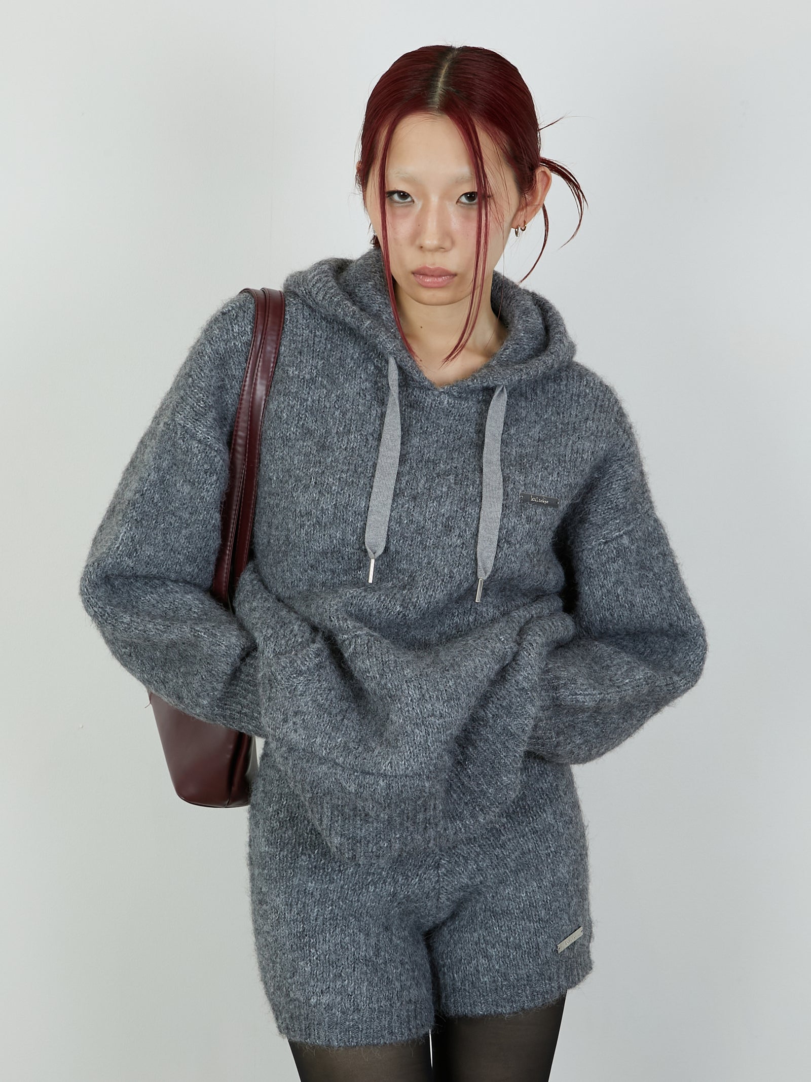 KNIT HOODIE / GRAY – led-tokyo│レッドトーキョー