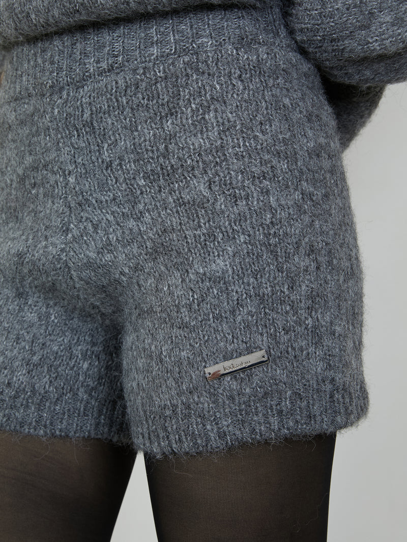 KNIT MINI BOTTOM / GRAY