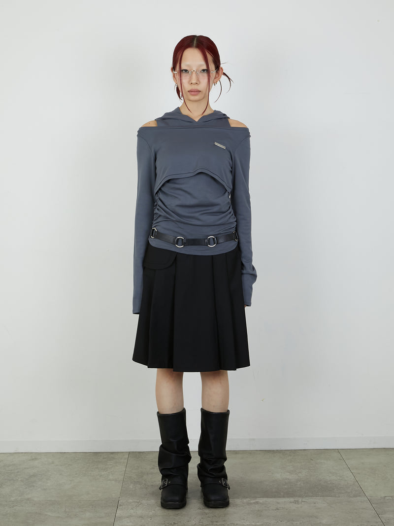FOODIE TANK  BOLERO SET / CHARCOAL GRAY