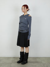 FOODIE TANK  BOLERO SET / CHARCOAL GRAY