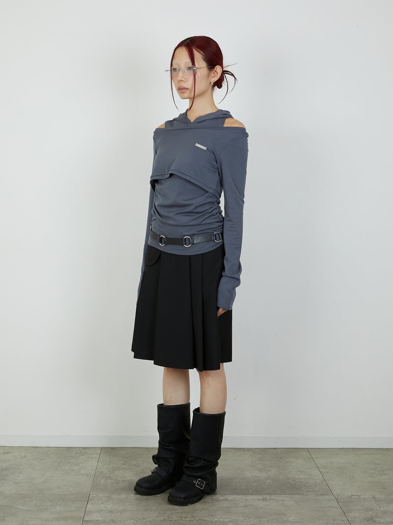 FOODIE TANK  BOLERO SET / CHARCOAL GRAY