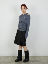 FOODIE TANK  BOLERO SET / CHARCOAL GRAY