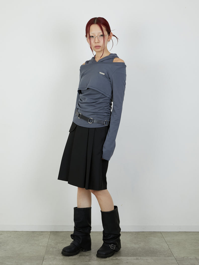 FOODIE TANK  BOLERO SET / CHARCOAL GRAY
