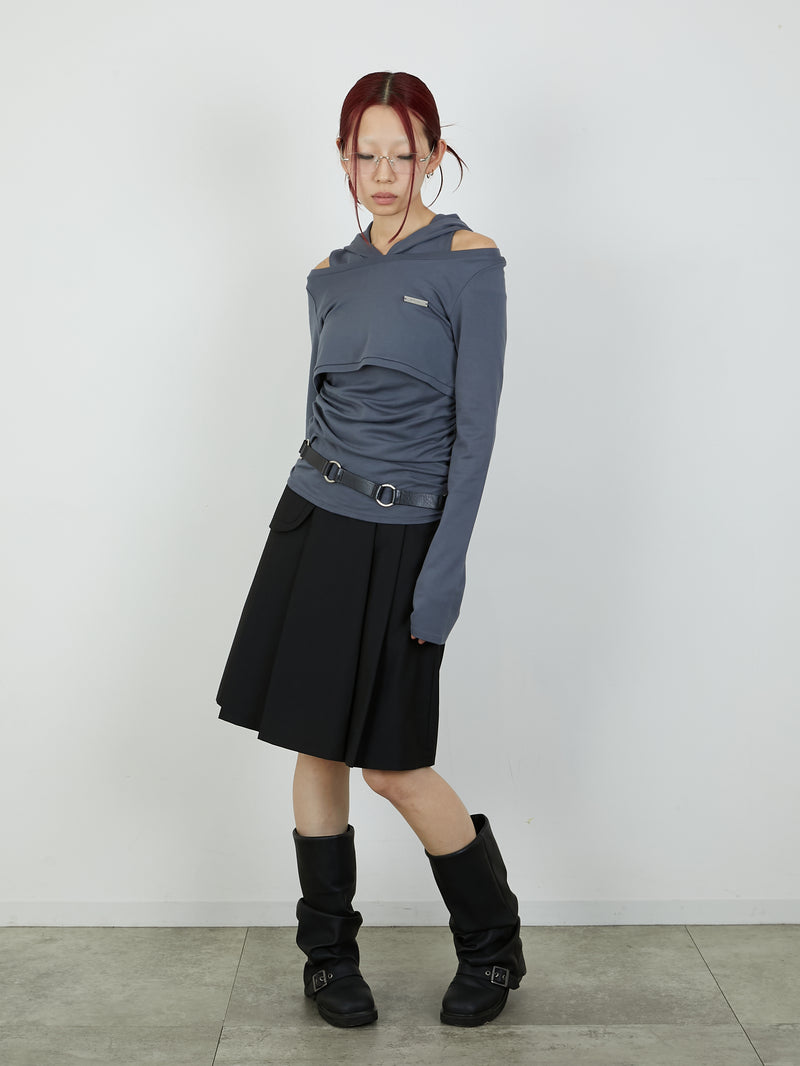 FOODIE TANK  BOLERO SET / CHARCOAL GRAY