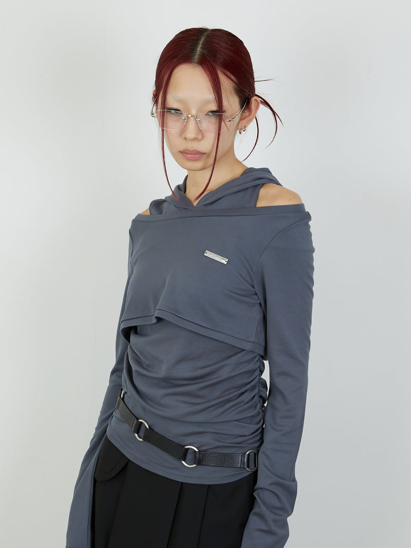 FOODIE TANK  BOLERO SET / CHARCOAL GRAY