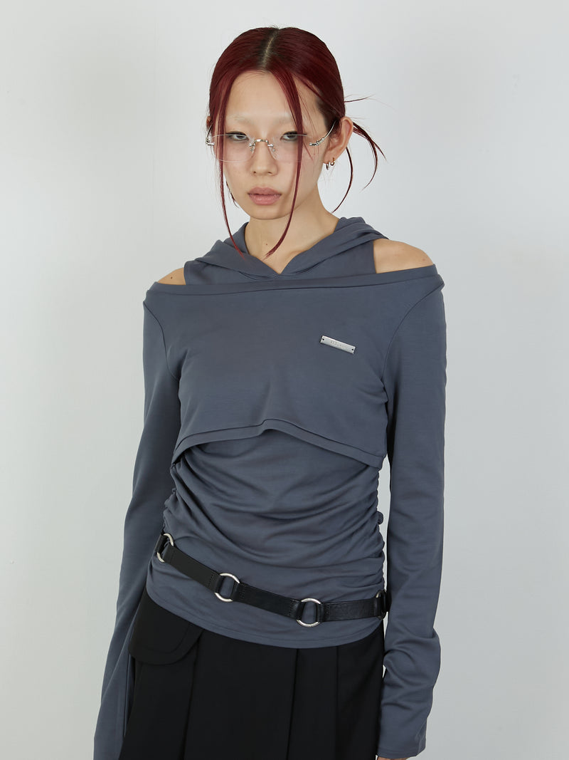 FOODIE TANK  BOLERO SET / CHARCOAL GRAY