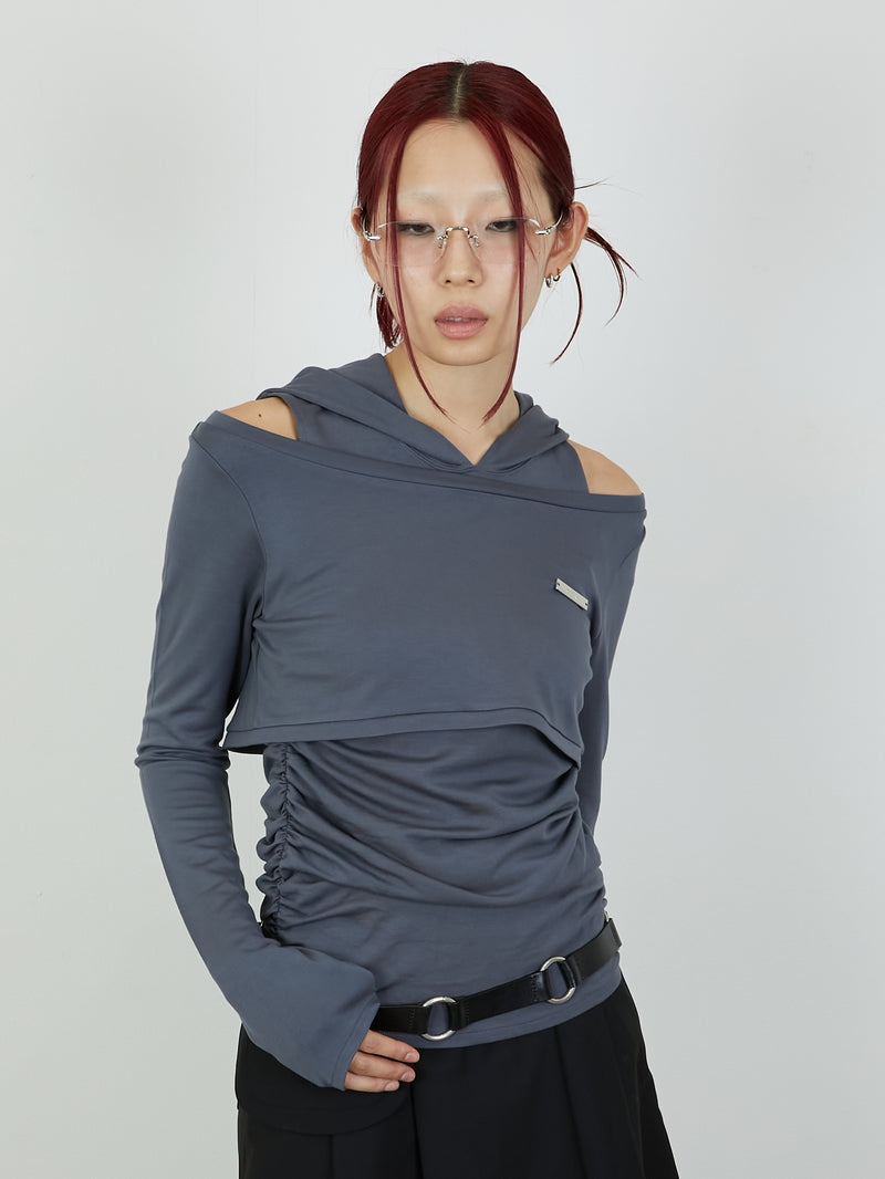 FOODIE TANK  BOLERO SET / CHARCOAL GRAY