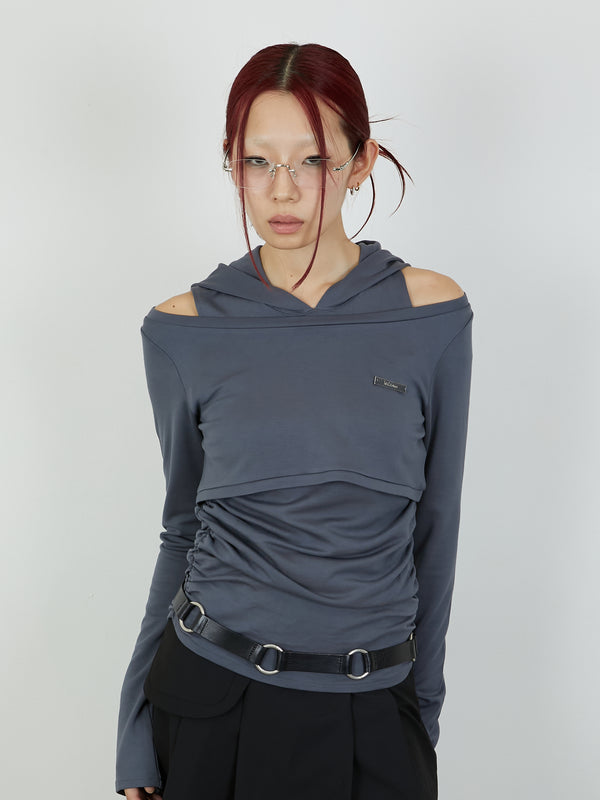 FOODIE TANK  BOLERO SET / CHARCOAL GRAY