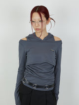 FOODIE TANK  BOLERO SET / CHARCOAL GRAY