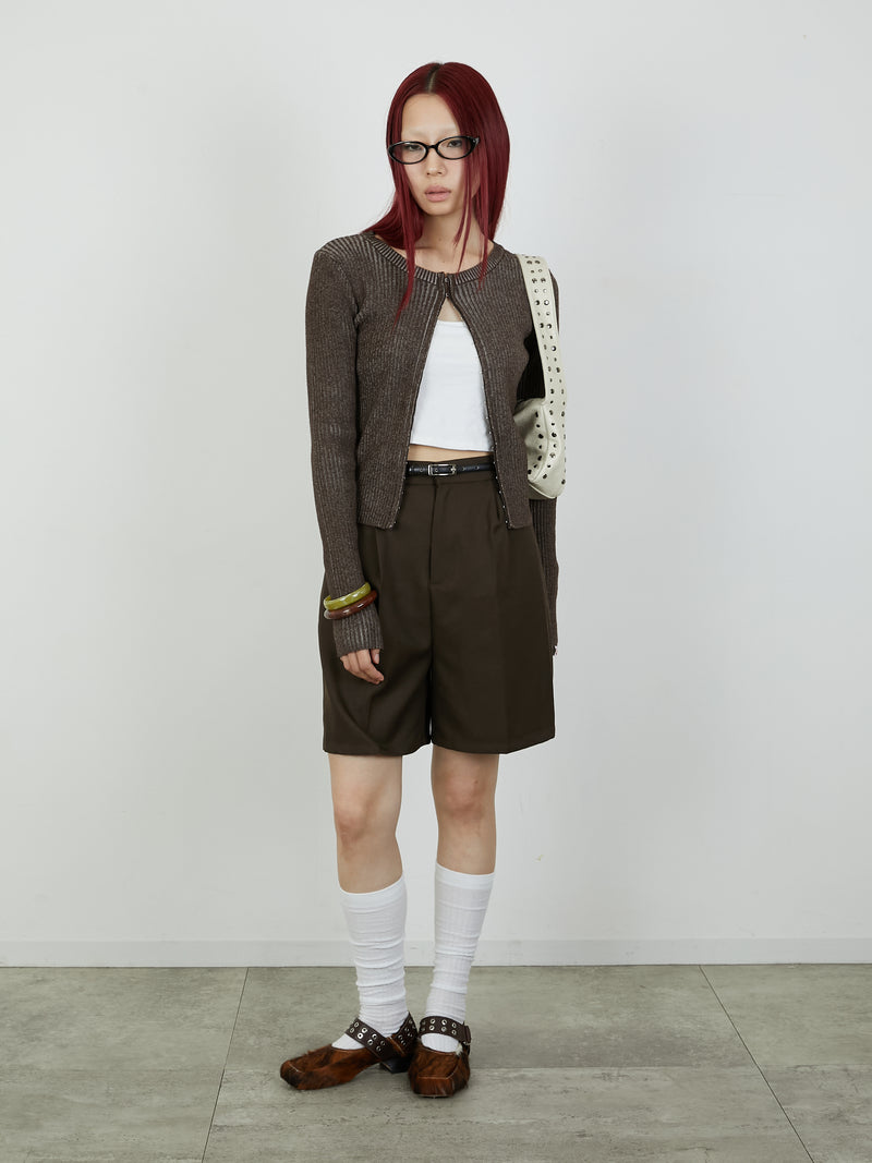 【Heart by led.】TUCK SHORT PANTS / BROWN